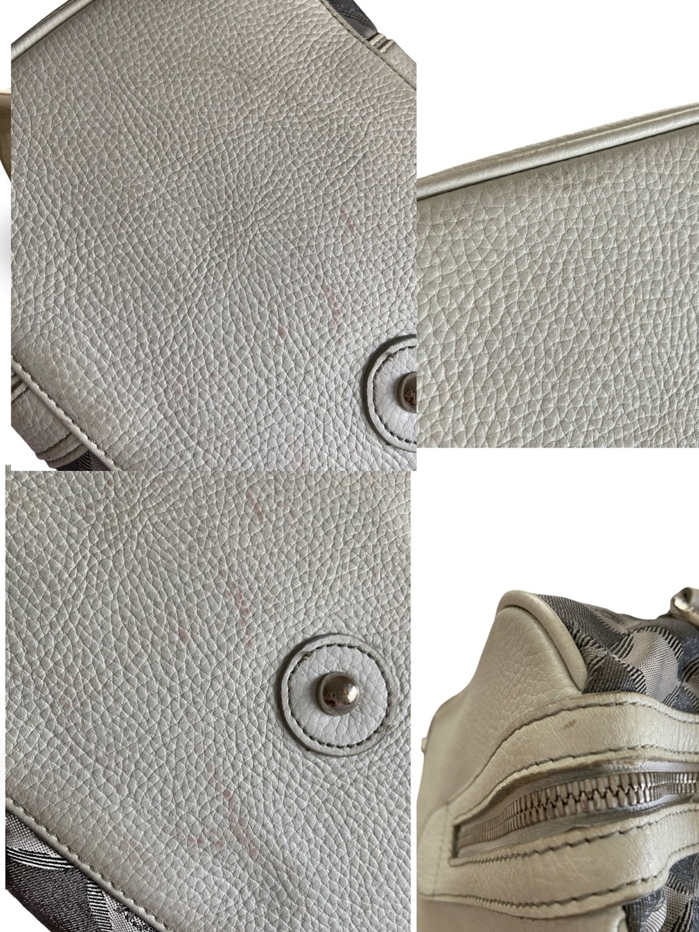 Authentic MCM Brown and Cream Monogram Satchel with Yellow Zip Pulls - Picture 13 of 15